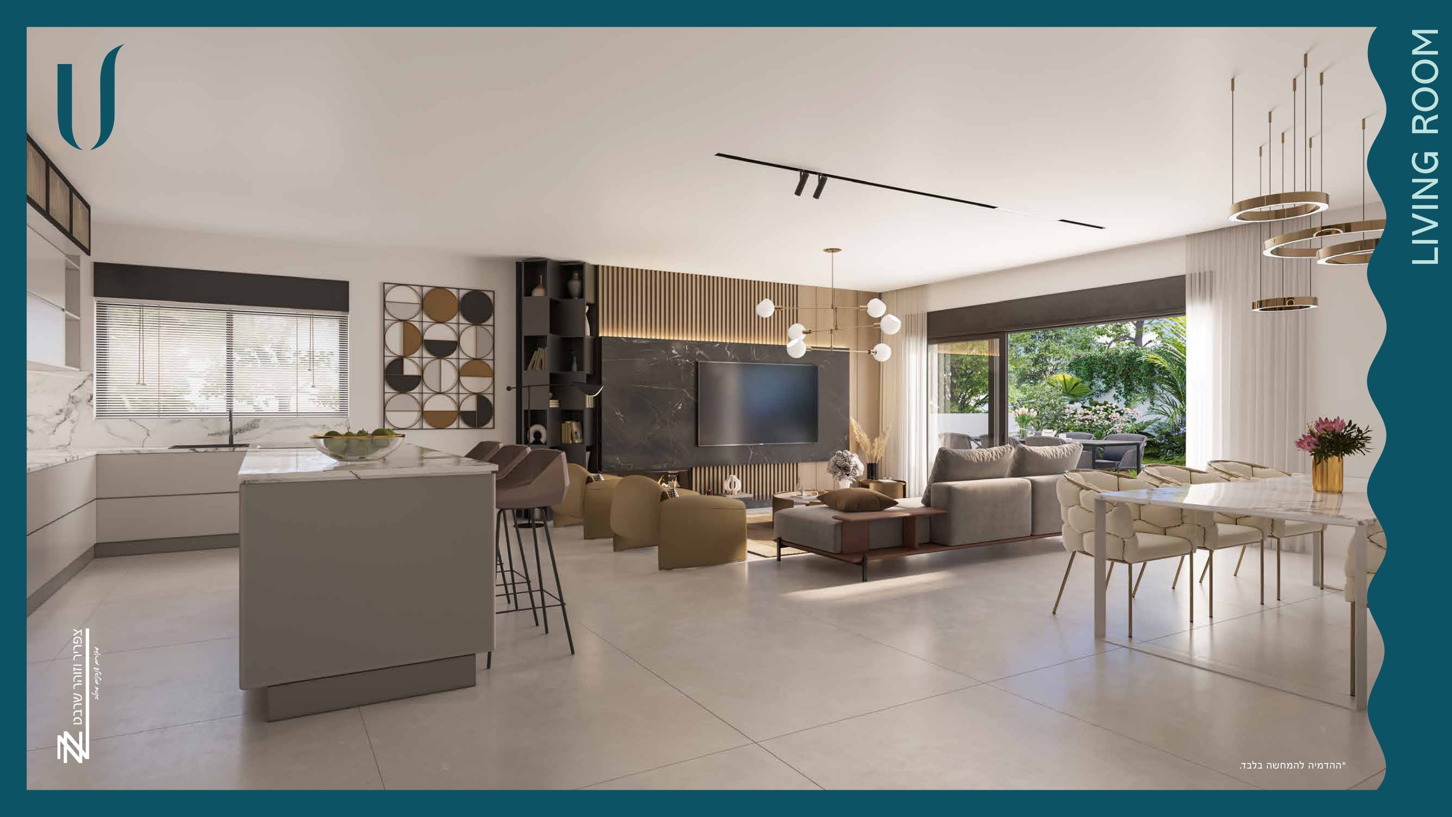 Netanya U — luxury open-plan living room interior